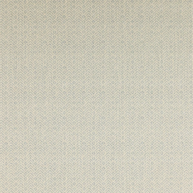 Pale aqua wallpaper with fine ivory chevron texture in a small repeat