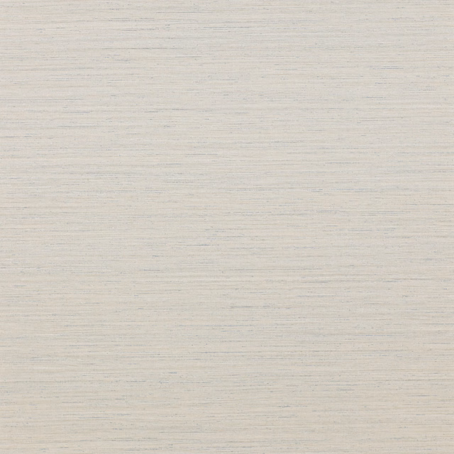 Pale old blue-grey wallpaper with fine horizontal striations over a soft ivory ground