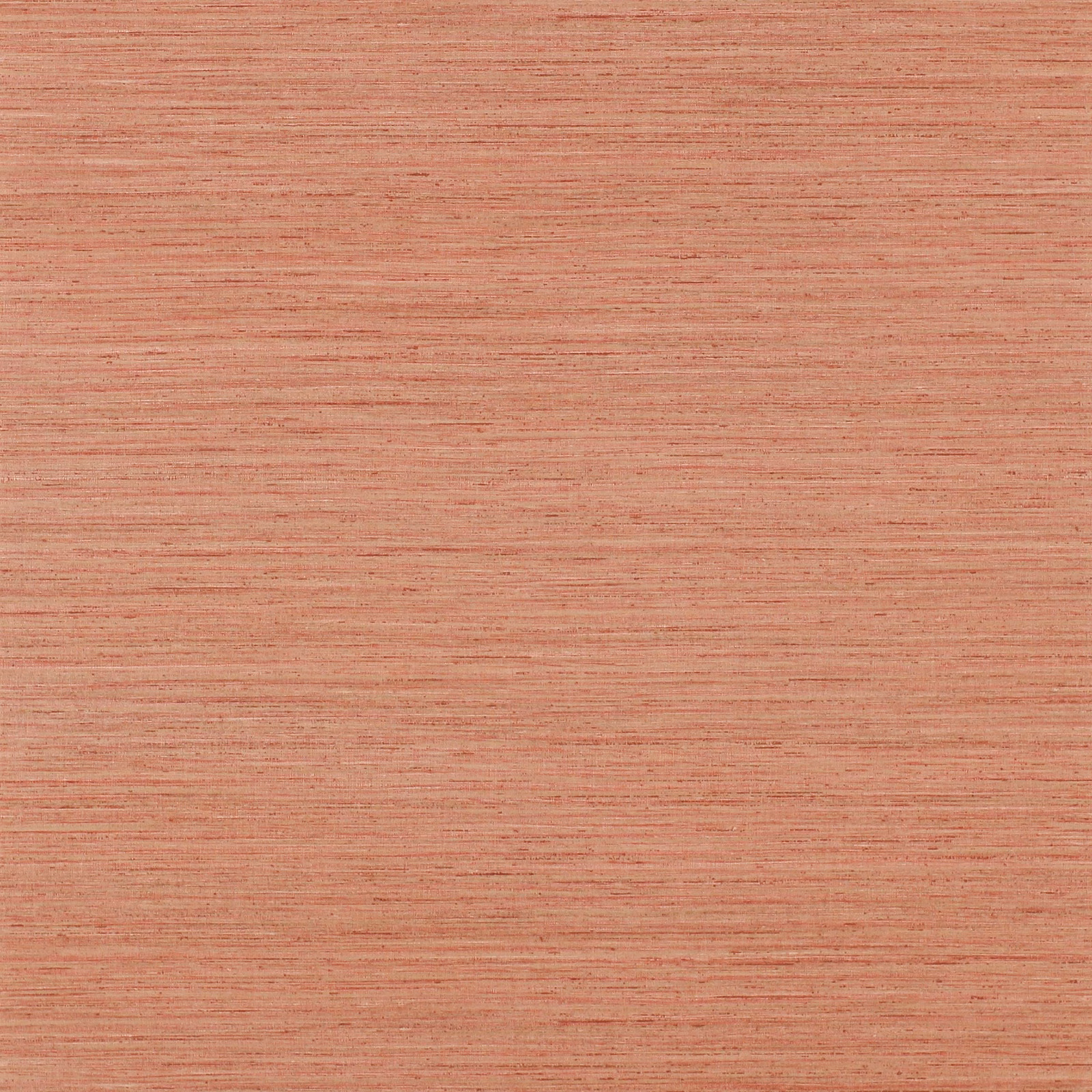 Dusty coral-red wallpaper with fine horizontal striations and softly varied surface texture