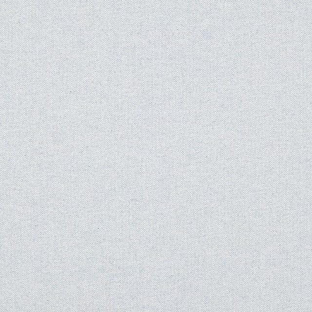 Pale blue herringbone woven fabric with a fine, neat texture