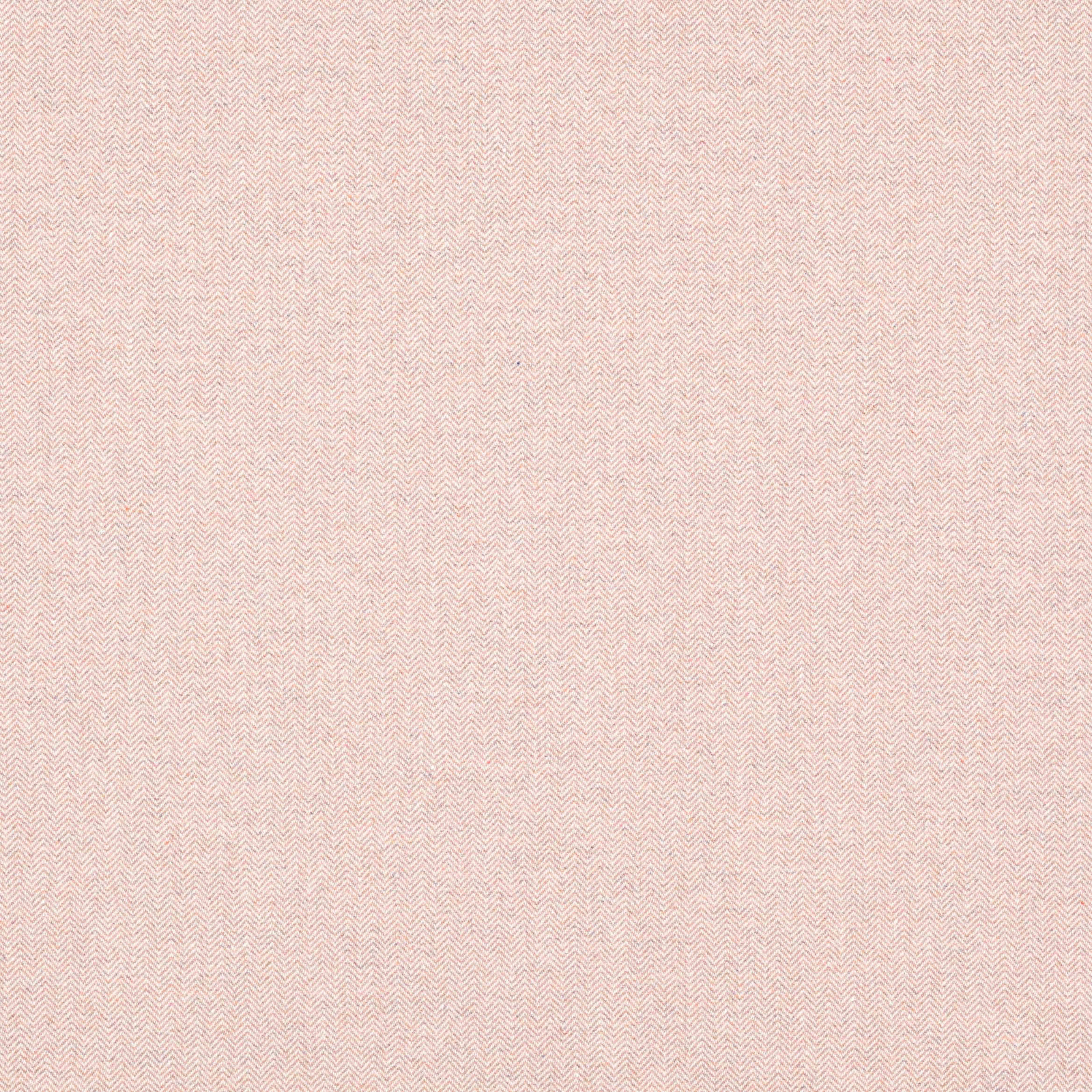 Pale blush pink herringbone fabric swatch with fine woven texture