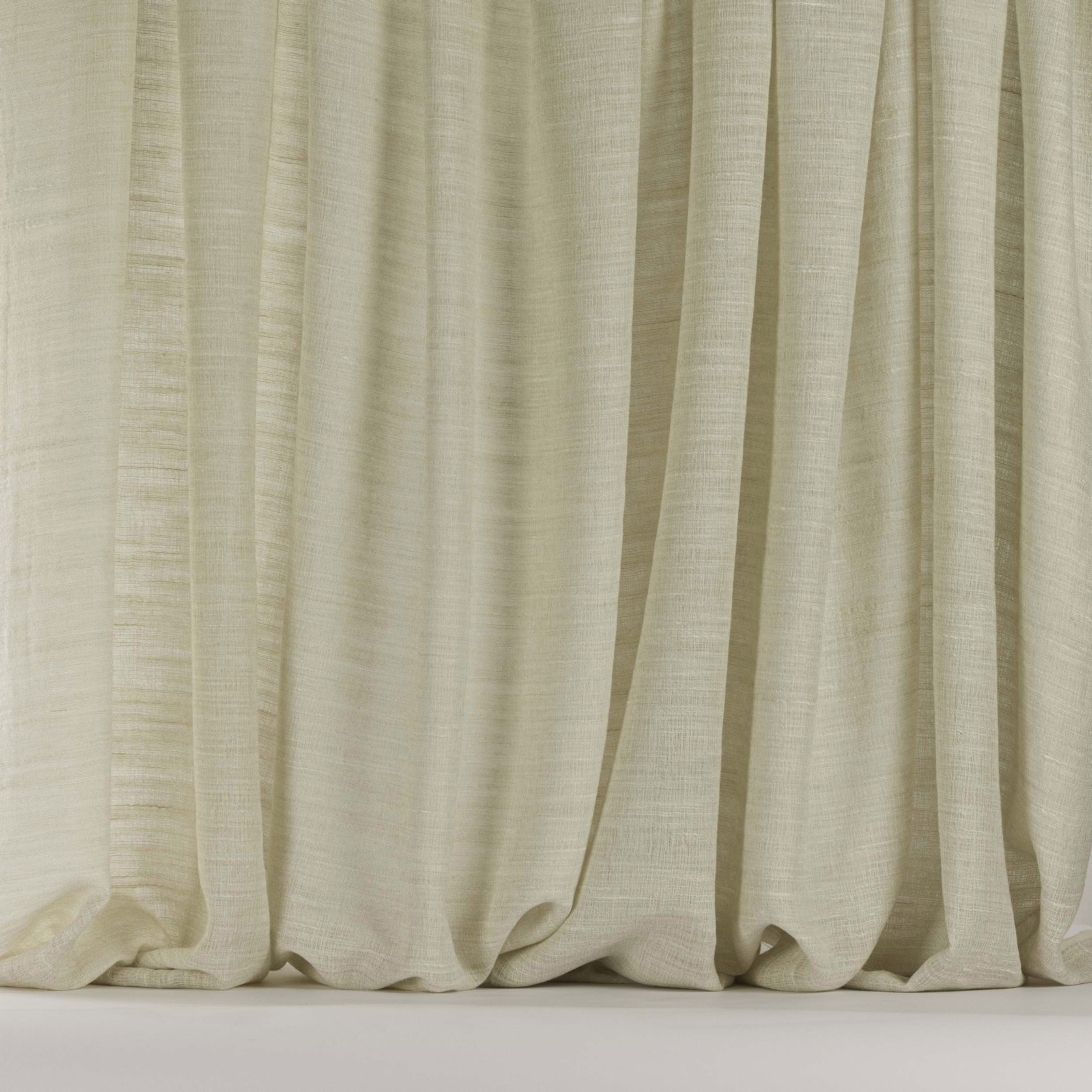 Pale pearl cream plain fabric with soft slubbed texture and fluid drape
