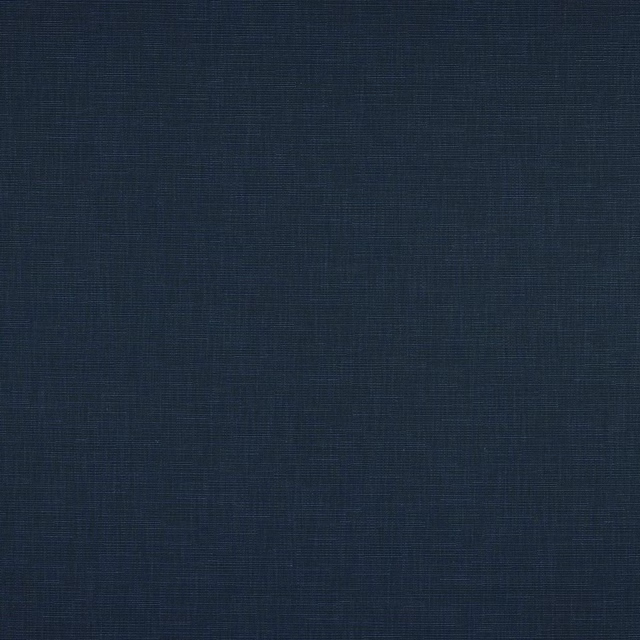 Close-up of deep marine blue plain woven fabric with fine slub texture