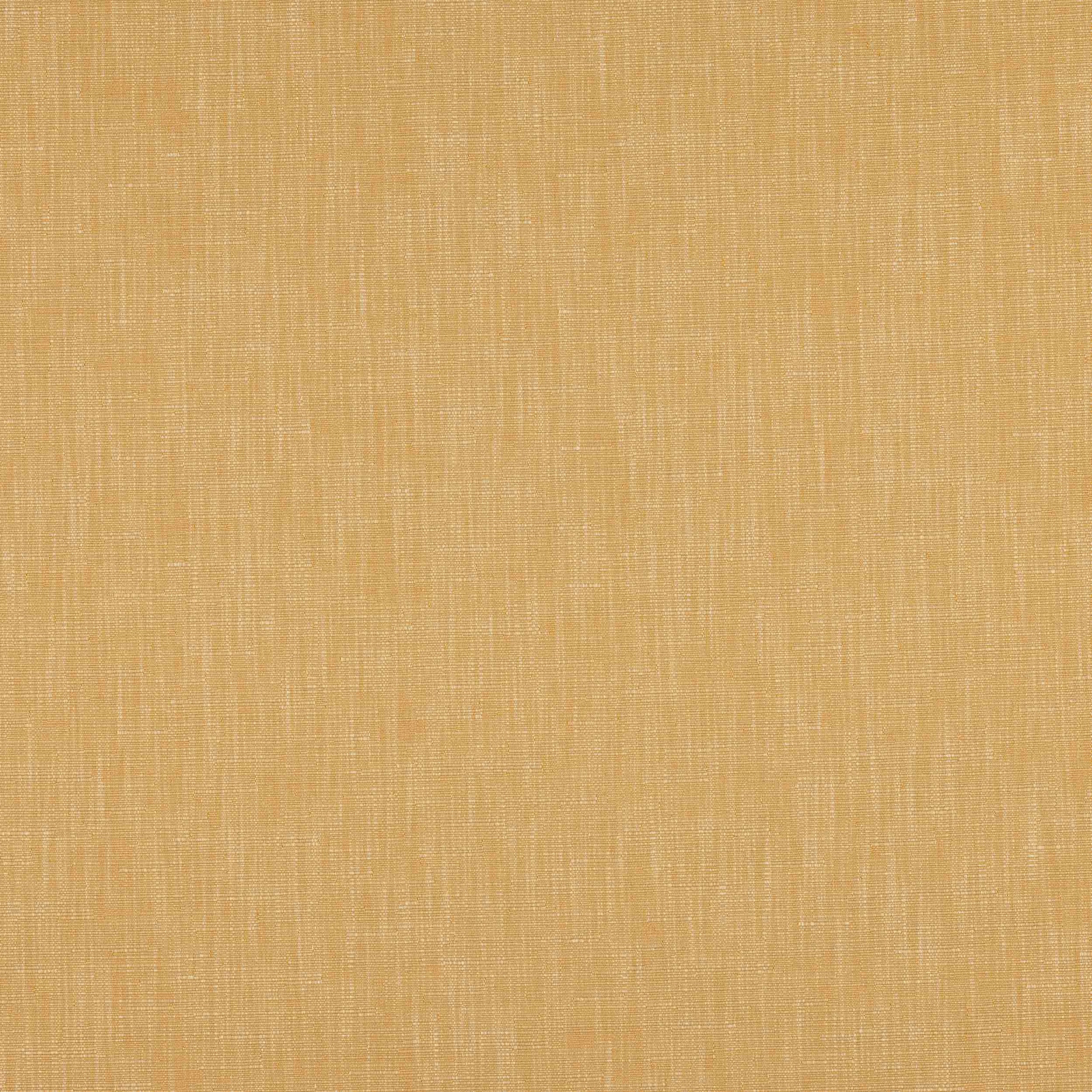 Close-up of muted mustard yellow woven fabric with fine slub texture