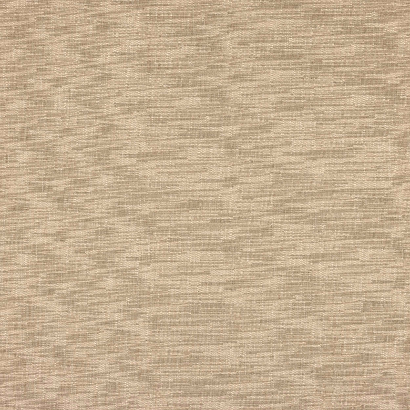 Close-up of warm sand beige plain weave fabric with fine linen-like texture