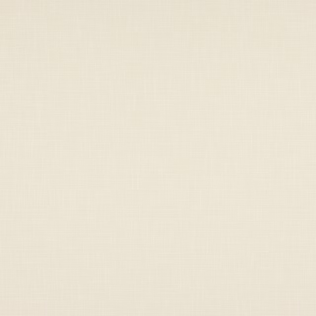 Soft ivory plain weave fabric with fine horizontal texture