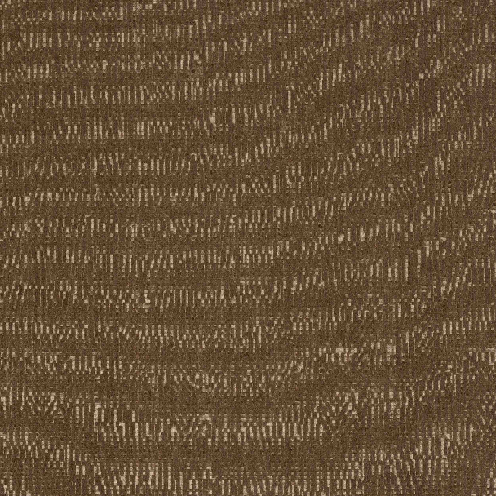 Warm camel-brown abstract woven fabric with fine vertical dashes