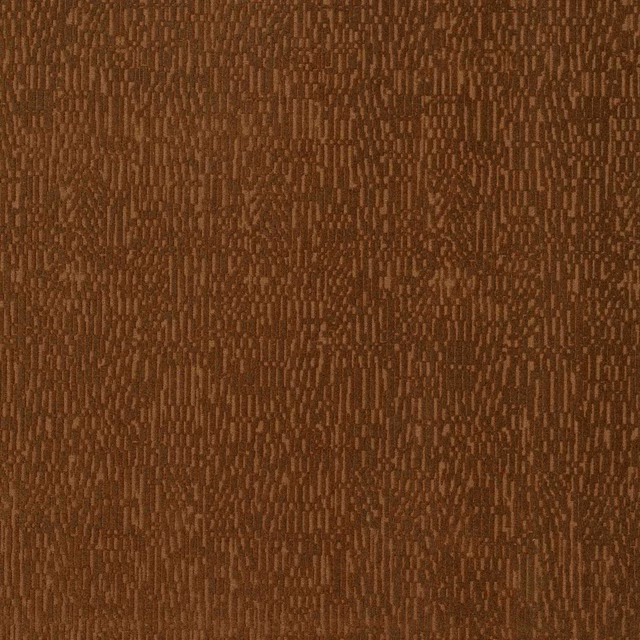 Warm tobacco brown woven fabric with fine vertical flecks and textured grid pattern