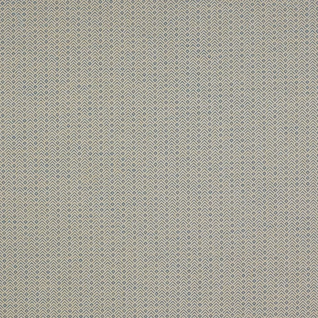 Close-up of muted old blue chevron check fabric with fine woven texture