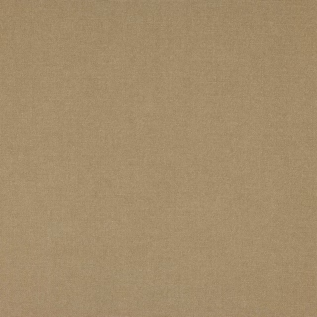 Warm flax beige plain linen-look fabric with fine woven texture