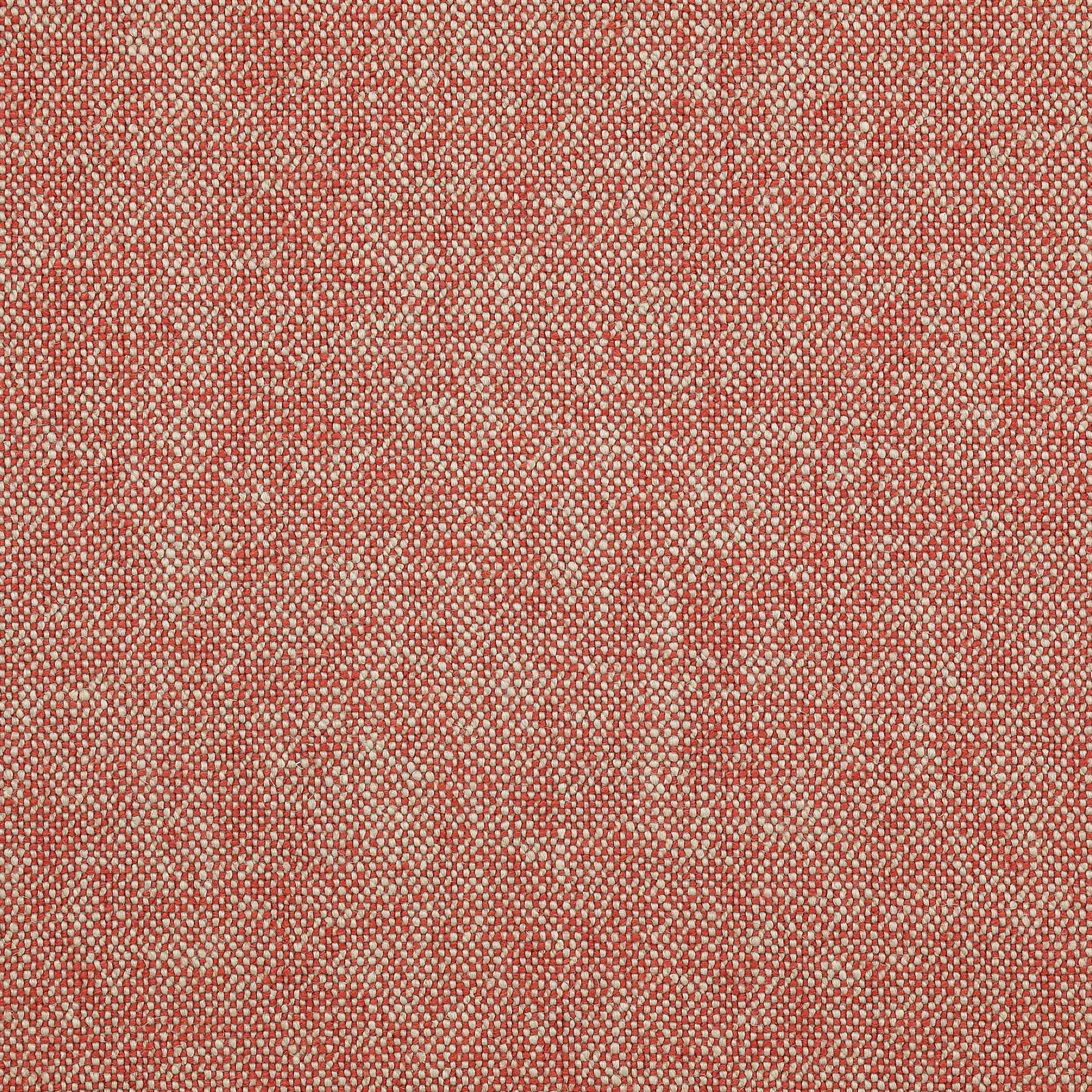 Close-up of a warm muted red linen weave with pale flecked texture