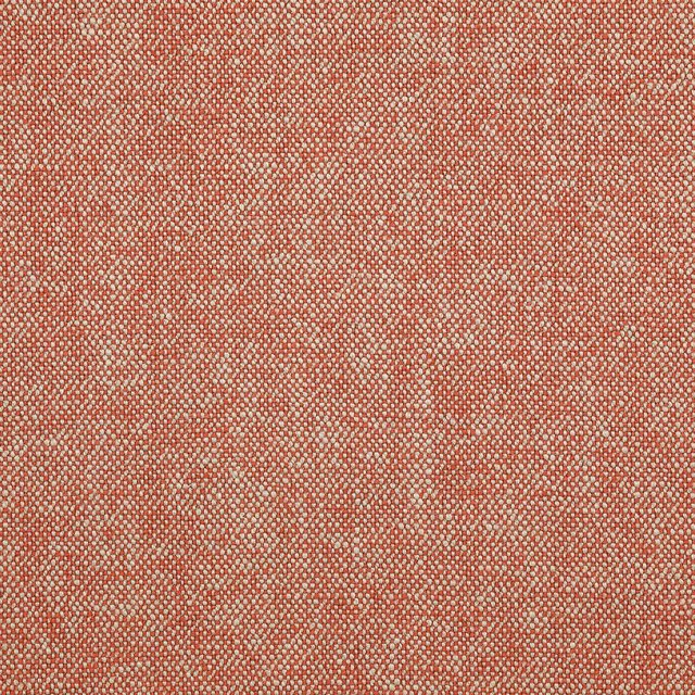 Close-up of a warm muted red linen weave with pale flecked texture