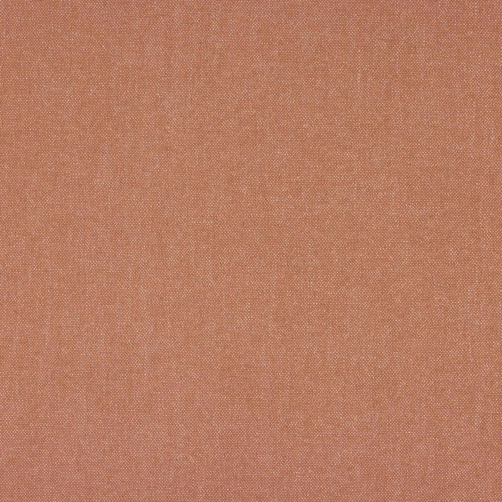 Warm terracotta plain-woven linen swatch with fine textured surface
