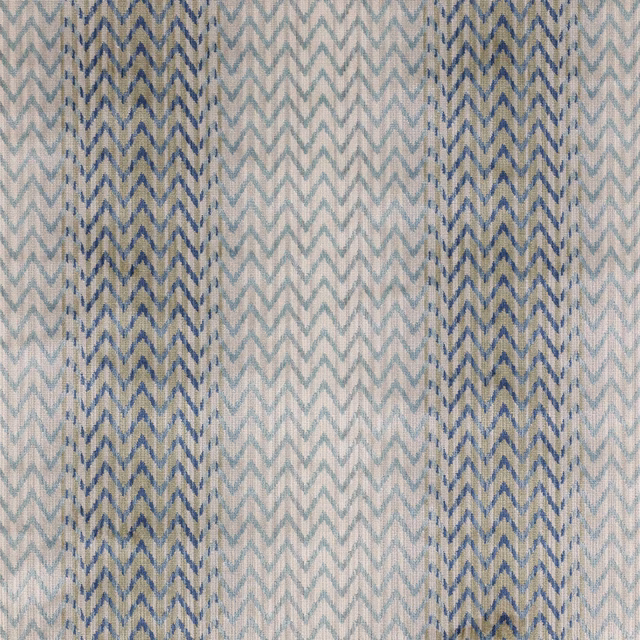 Pale blue and ivory chevron velvet swatch with soft brushed sheen