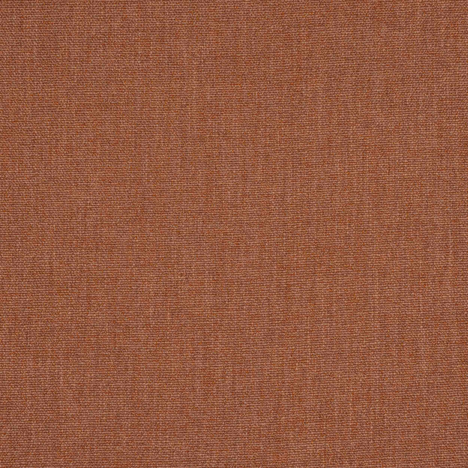 Close-up of warm copper terracotta plain-woven fabric with fine texture