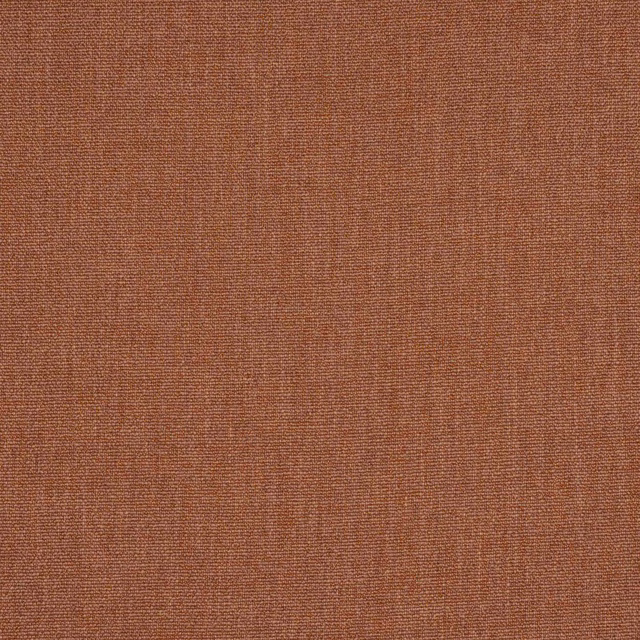 Close-up of warm copper terracotta plain-woven fabric with fine texture