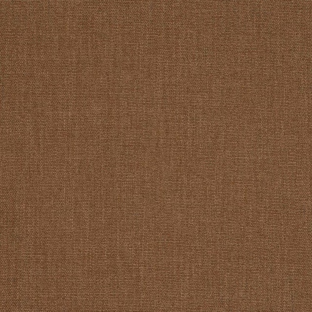 Close-up of warm tobacco-brown woven fabric with fine natural texture