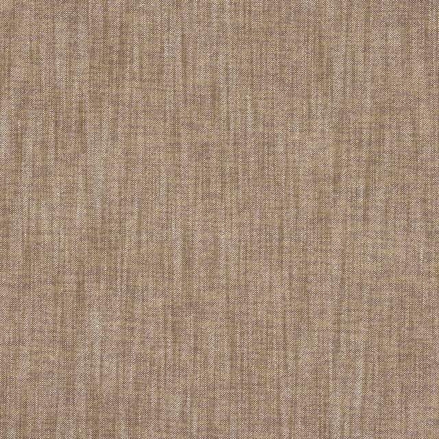Close-up of a warm curry-brown woven fabric with a fine linen slub texture