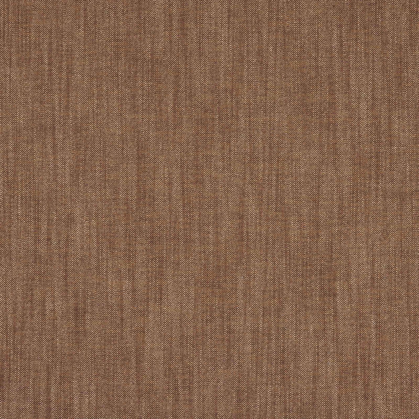 Warm tobacco-brown plain weave fabric with subtle slub texture