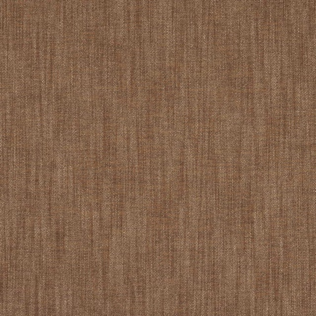 Warm tobacco-brown plain weave fabric with subtle slub texture