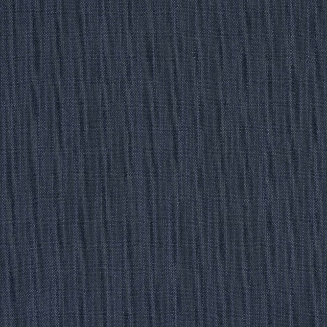 Deep midnight blue plain-woven fabric with fine vertical slubs and matte texture