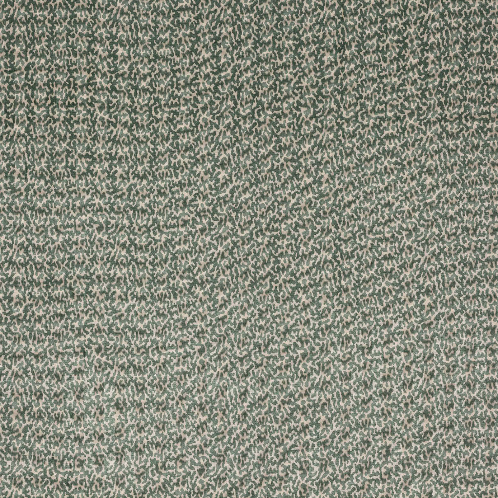 Celadon green abstract velvet fabric with small speckled repeat