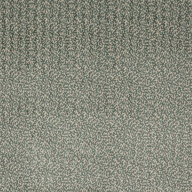 Celadon green abstract velvet fabric with small speckled repeat