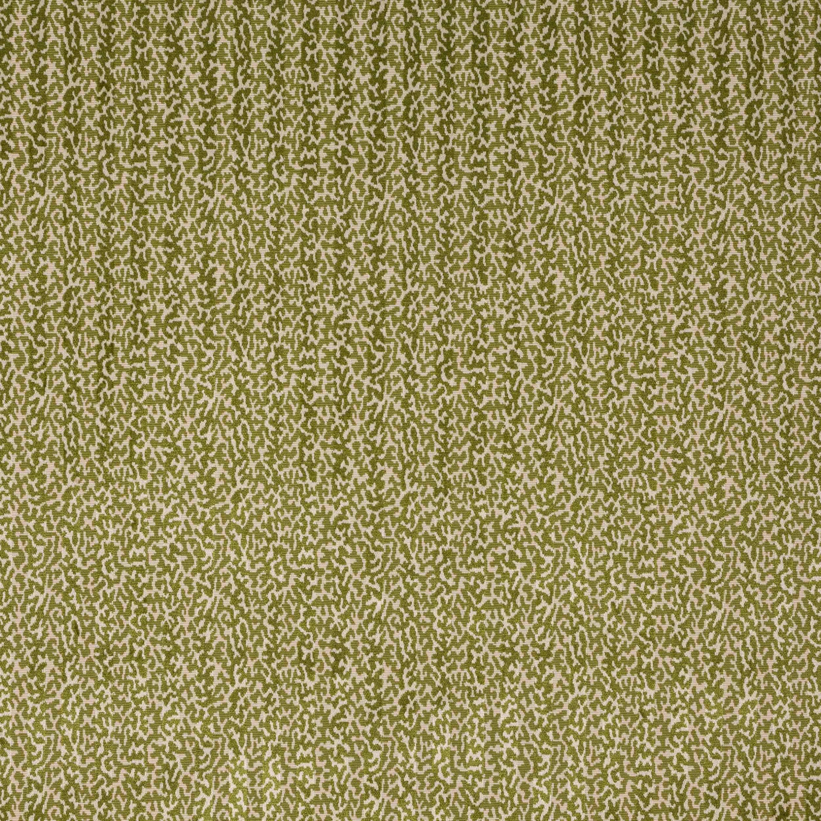 Mottled olive and oat velvet with a fine abstract all-over pattern