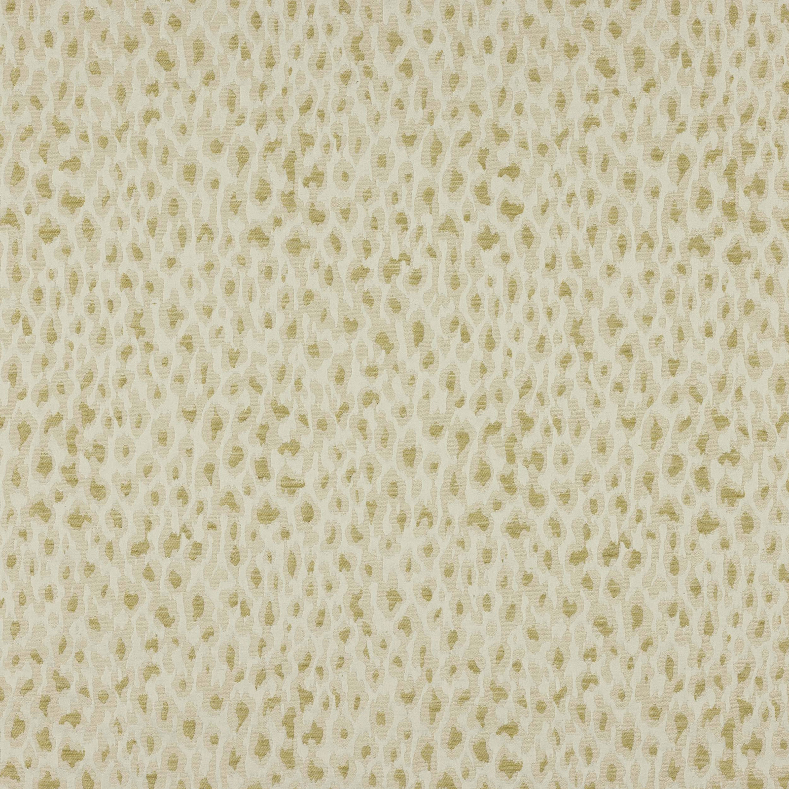 Ivory fabric swatch with tiny gold abstract motif and soft woven texture