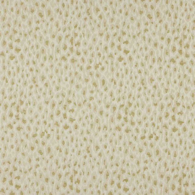 Ivory fabric swatch with tiny gold abstract motif and soft woven texture