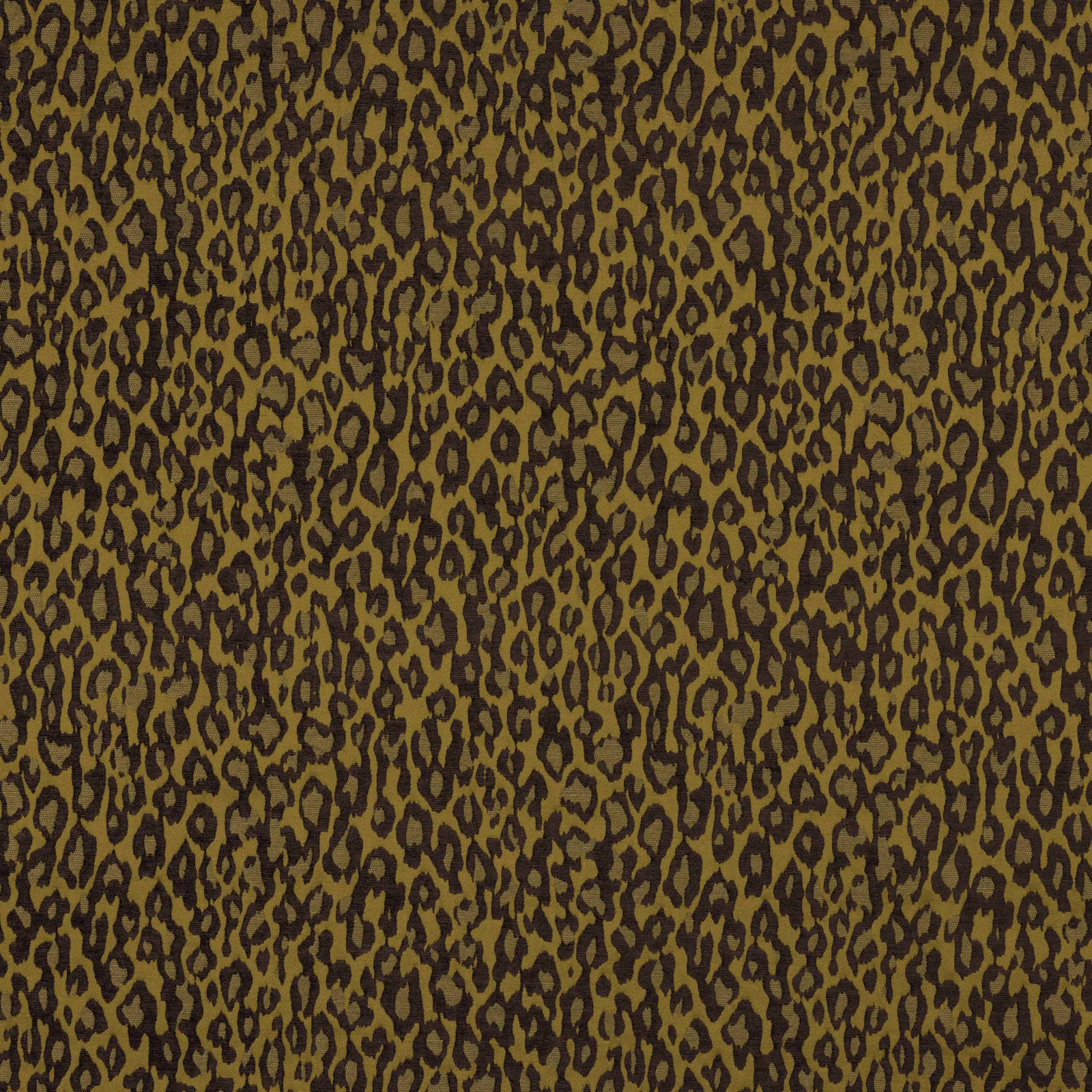 Ochre and deep prune animal-pattern fabric with dense all-over spotting