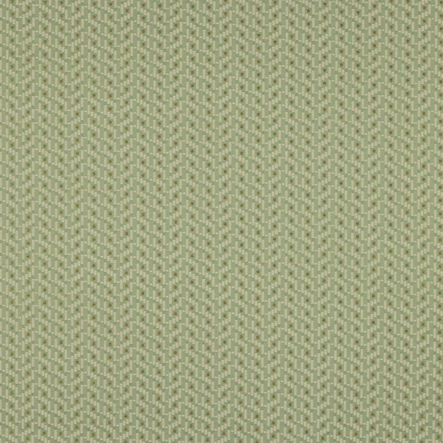 Small woven jade green check fabric with pale cream and sage texture
