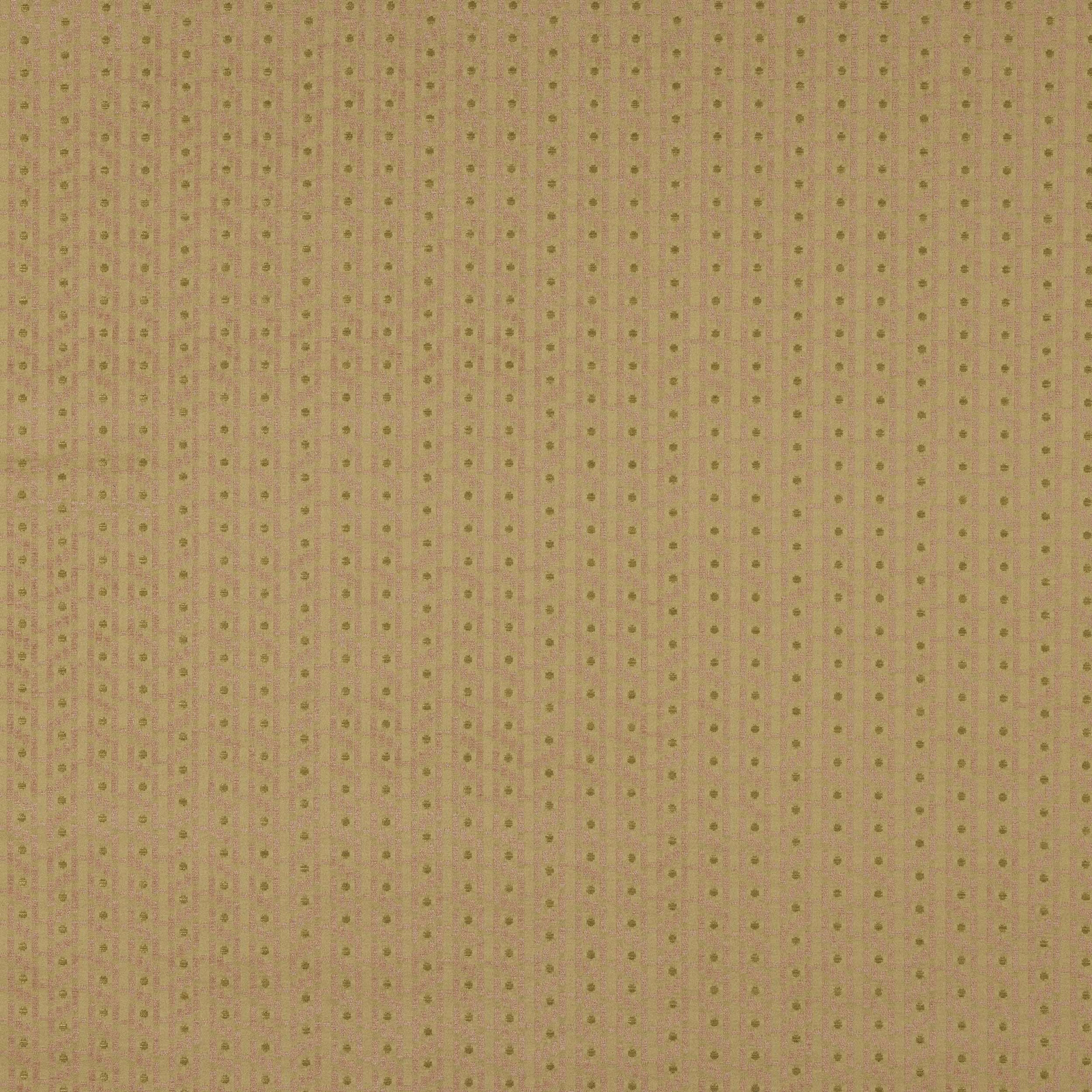 Soft dusty rose fabric with tiny olive-gold dots and fine vertical striations