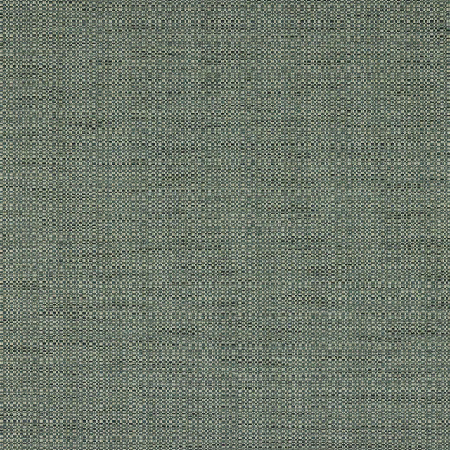 Close-up of a soft aqua teal woven fabric with fine speckled texture