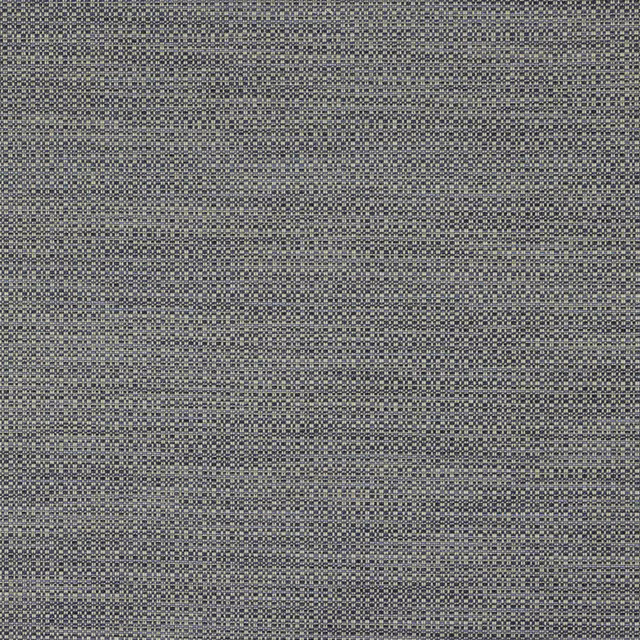 Close-up of cool blue-grey woven fabric with tiny peppered texture