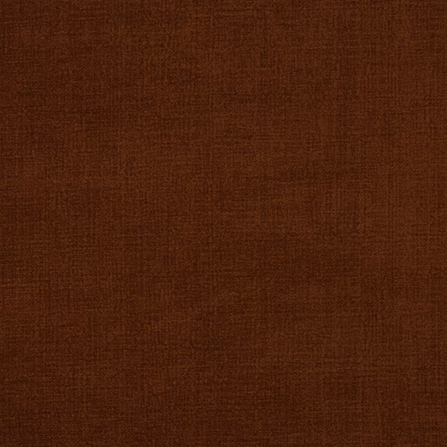 Deep burnt brick-red plain woven fabric with fine textured surface
