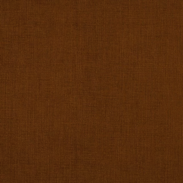 Burnt sienna plain-woven fabric swatch with subtle slub texture