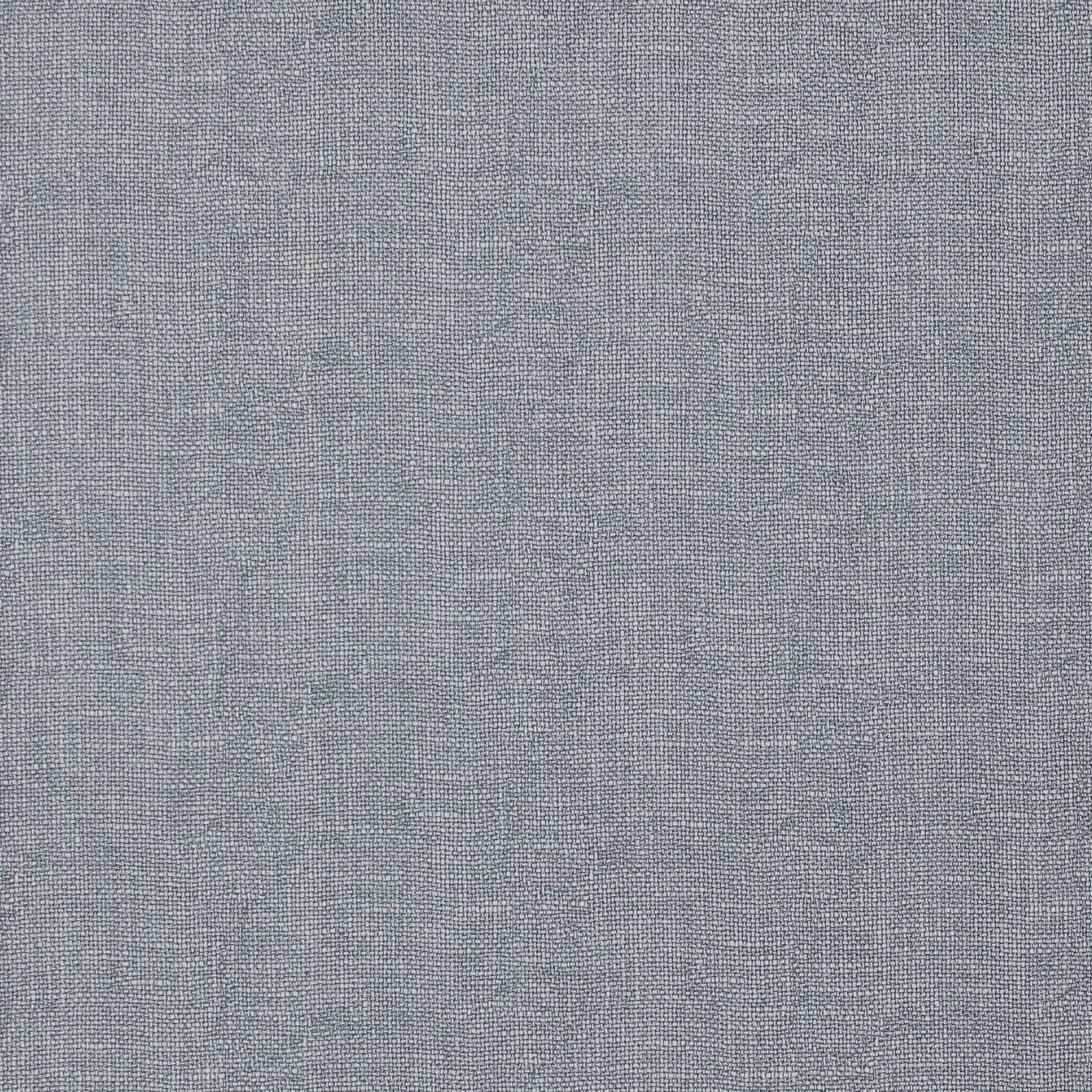Close-up of soft blue-grey plain woven cotton fabric with fine crosshatch texture