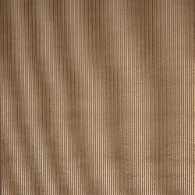 Close-up of muted ochre velvet with fine vertical pinstripes