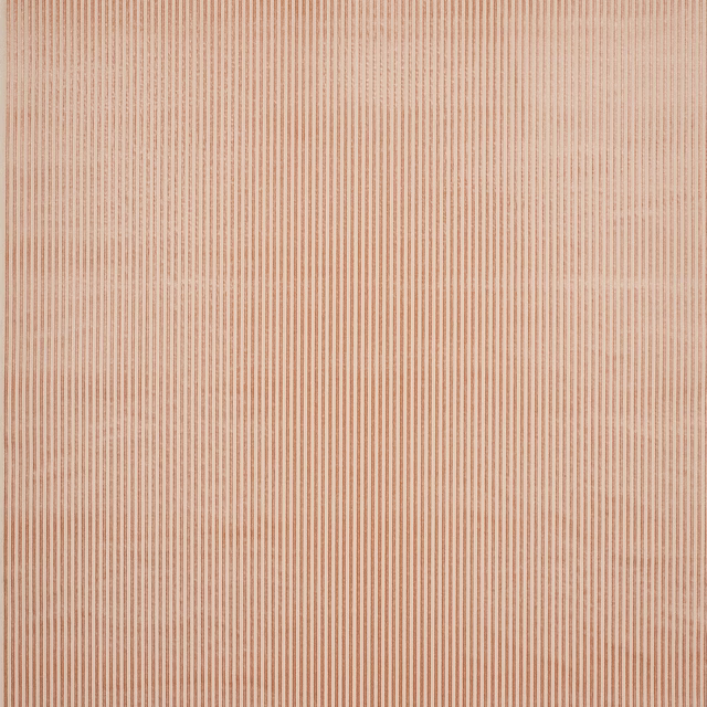 Soft blush pink striped velvet swatch with fine vertical lines