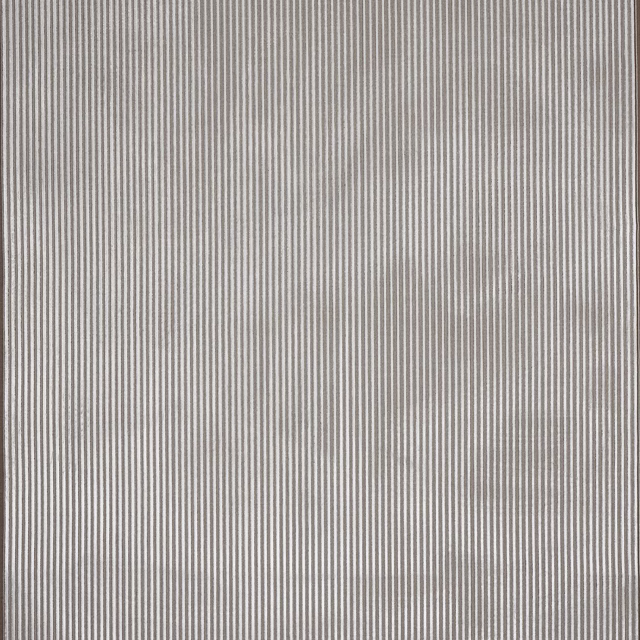 Pale silver grey velvet swatch with fine vertical stripe texture