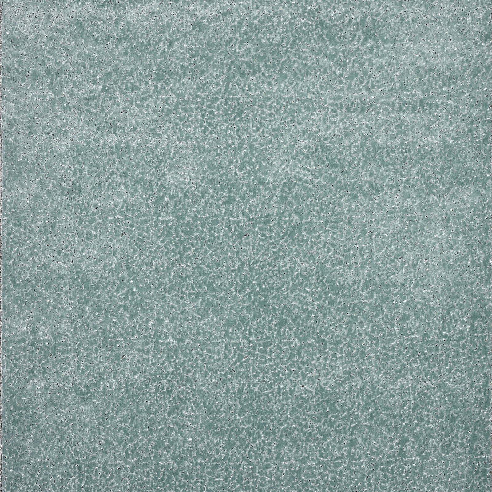 Soft aqua velvet swatch with a mottled, frosted texture