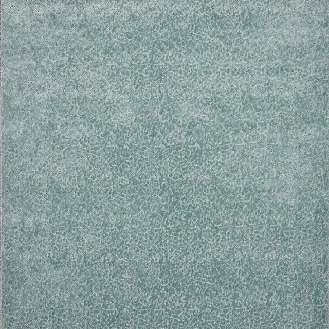 Soft aqua velvet swatch with a mottled, frosted texture