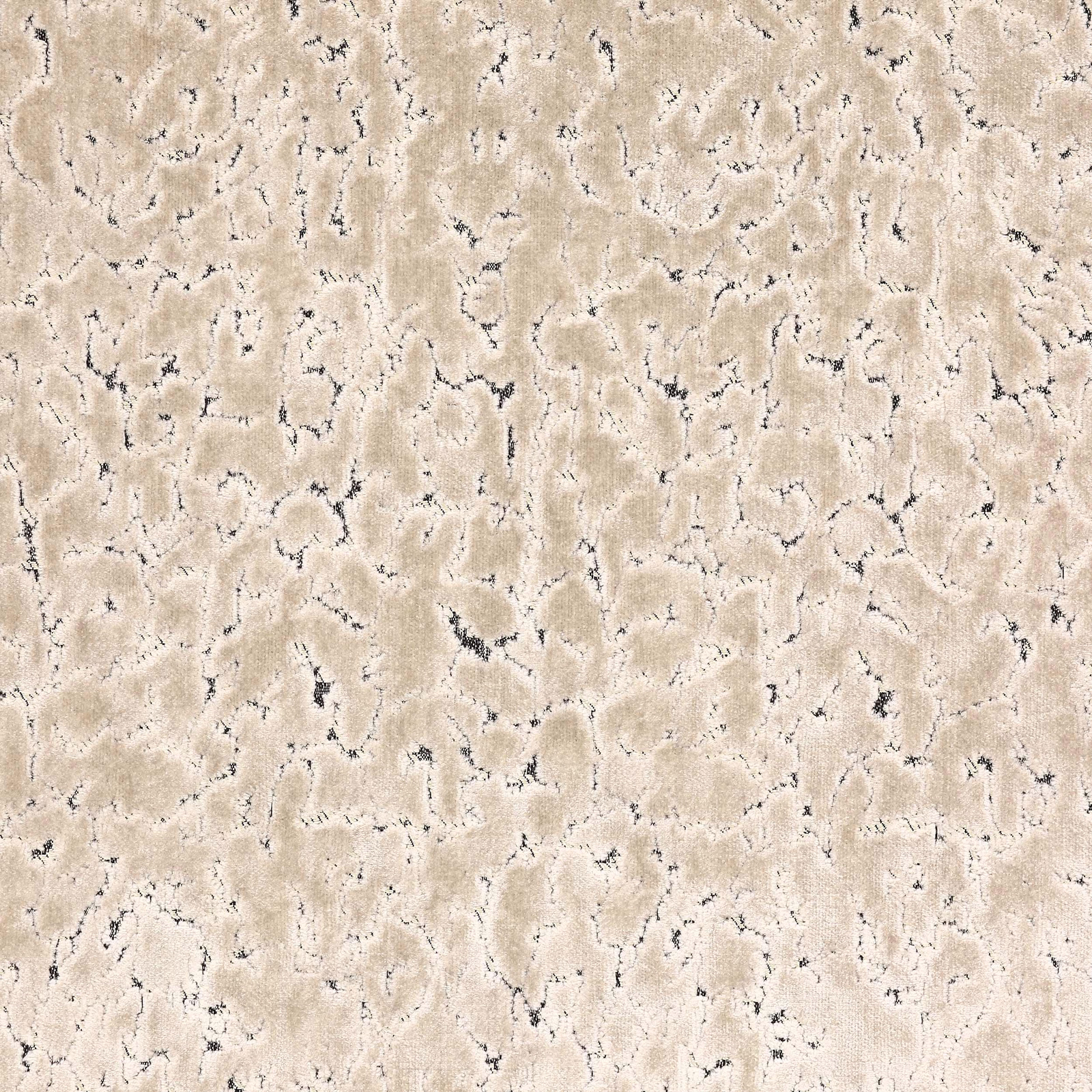 Soft mink-beige abstract velvet with dark speckled detailing