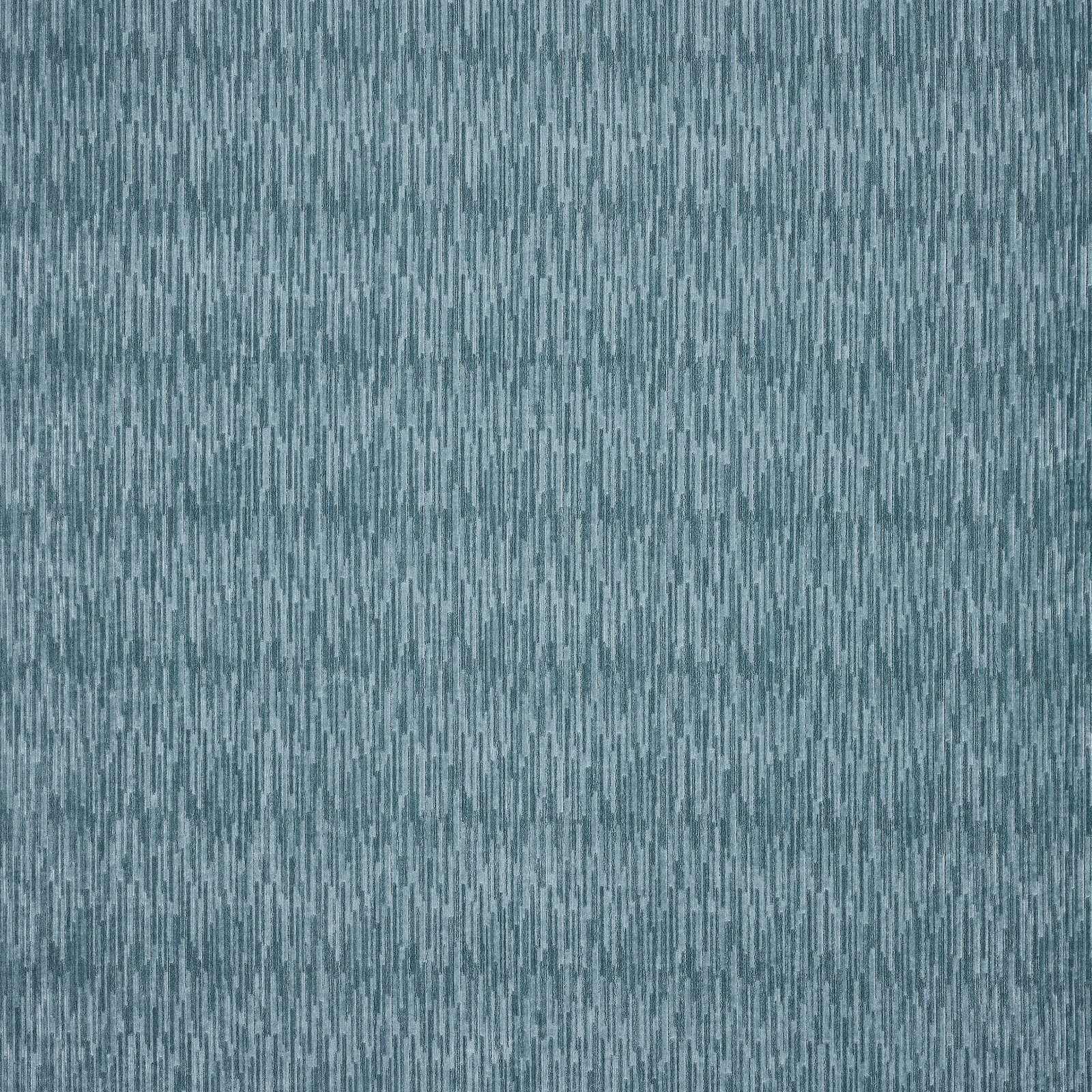 Blue velvet swatch with fine vertical striations and a cool teal cast