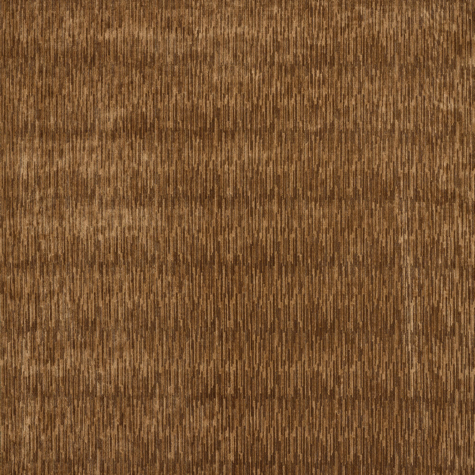 Warm taupe striped velvet swatch with fine vertical ribbed texture