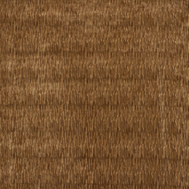 Warm taupe striped velvet swatch with fine vertical ribbed texture
