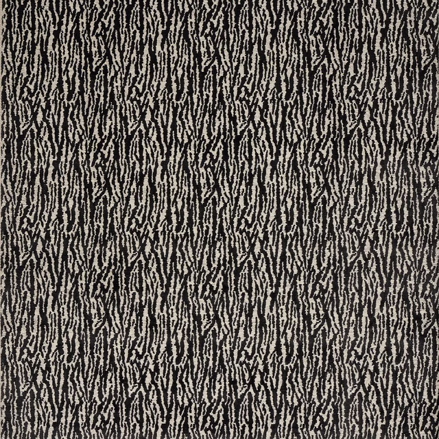Charcoal and ivory abstract velvet with tight vertical repeat