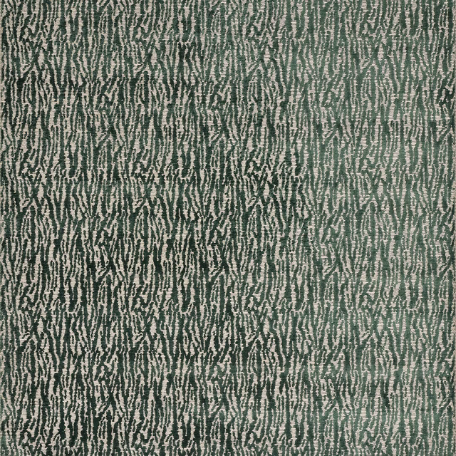 Olive green textured velvet swatch with pale ground and organic vertical striations