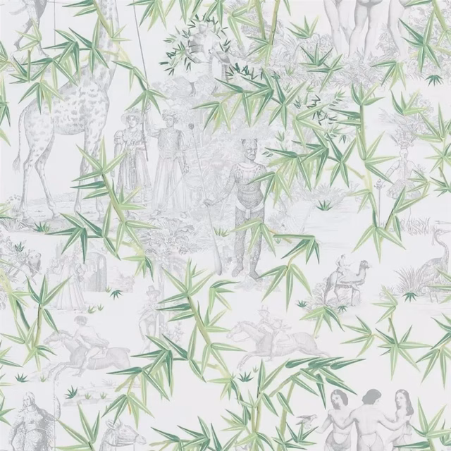 Exotisme Vert Buis Wallpaper fabric